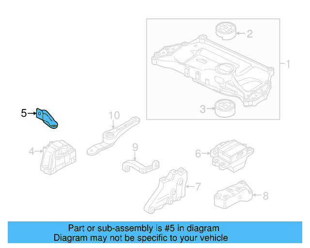 Motor Mount Support 1K0-199-588-A - View 34