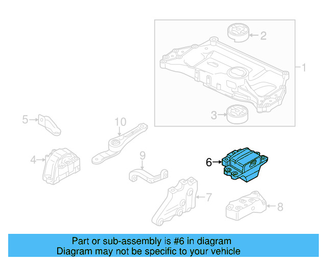 Motor Mount Support 1K0-199-588-A - View 36