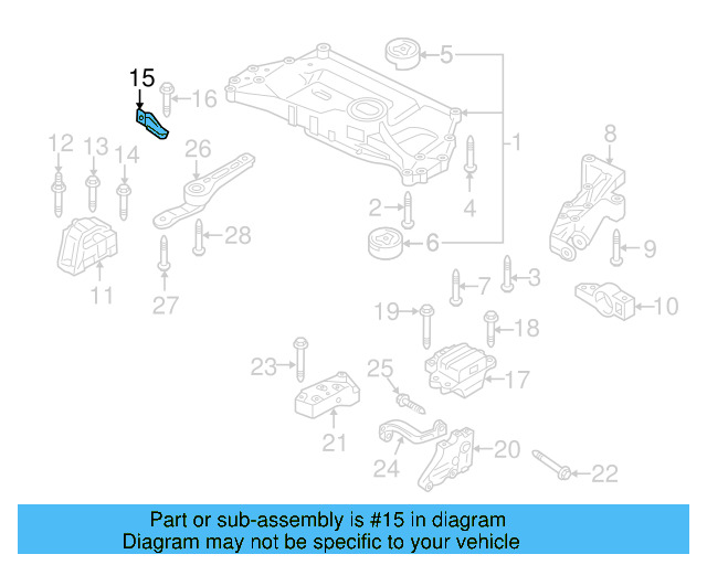 Motor Mount Support 1K0-199-588-A - View 31