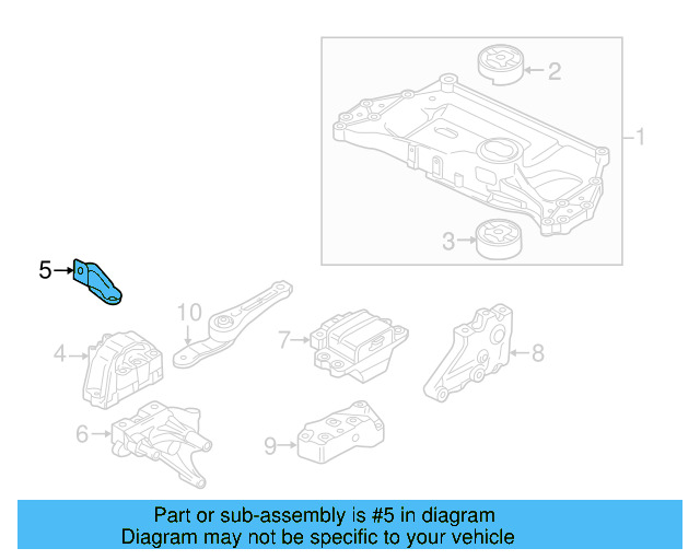 Motor Mount Support 1K0-199-588 - View 48
