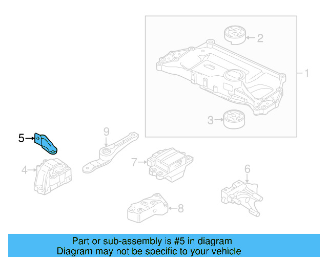 Motor Mount Support 1K0-199-588 - View 103