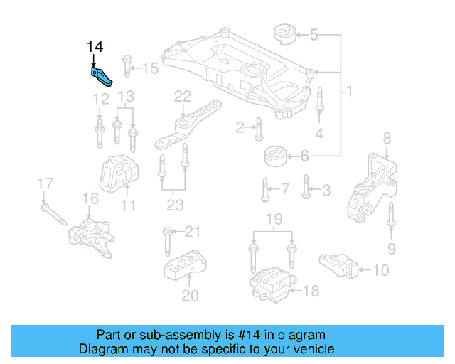Motor Mount Support 1K0-199-588 - View 114
