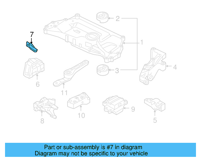 Motor Mount Support 1K0-199-588 - View 51