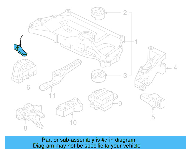 Motor Mount Support 1K0-199-588 - View 52