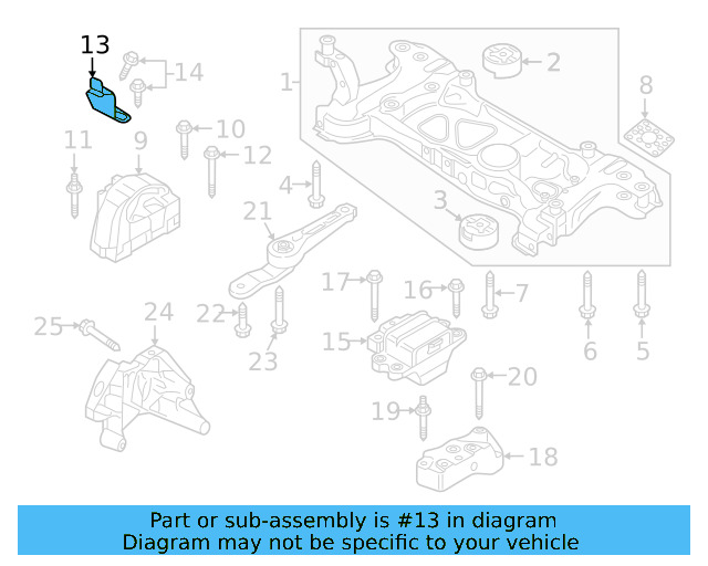 Motor Mount Support 1K0-199-588 - View 53