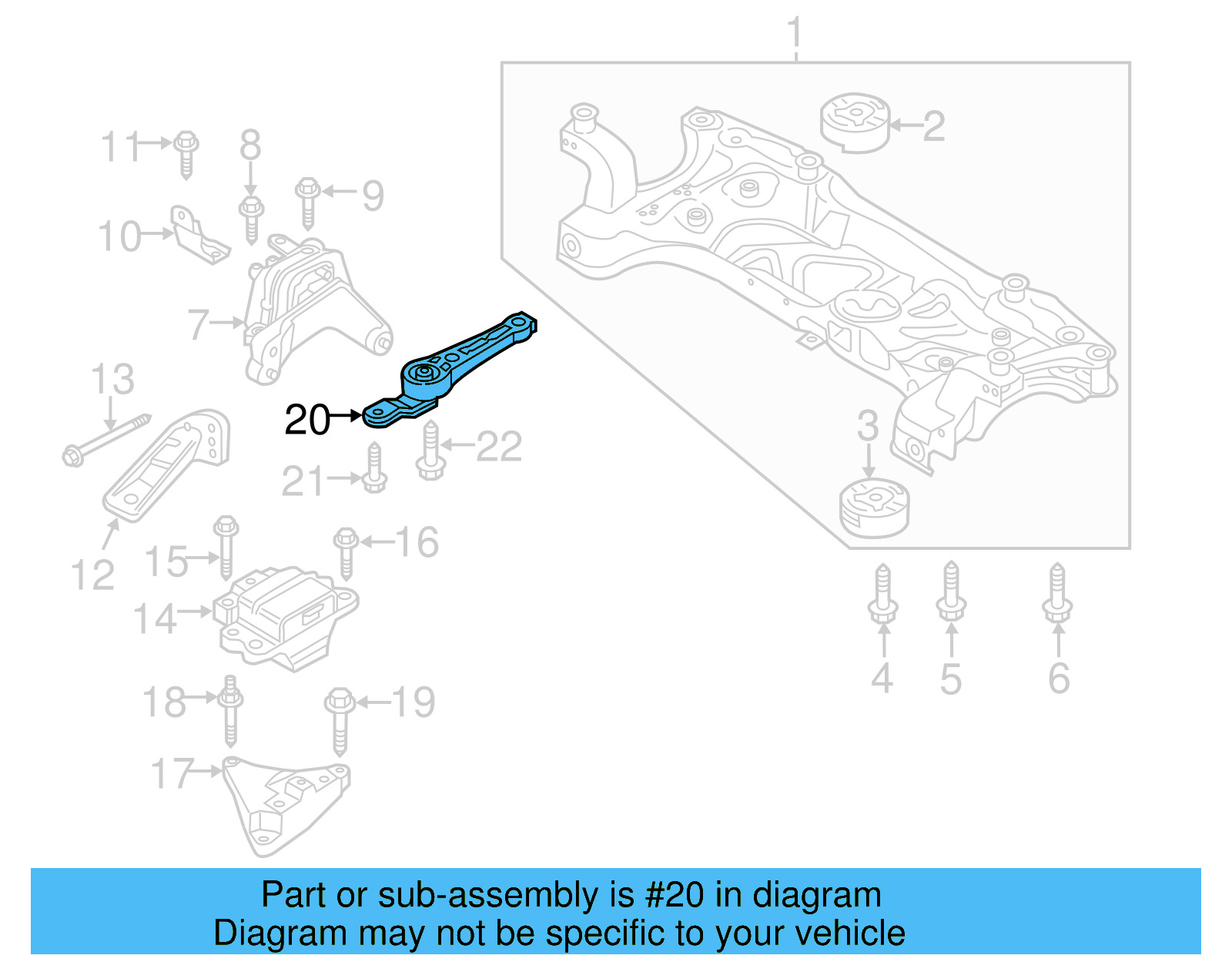 Rear Support 1K0-199-855-BC