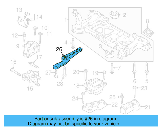 Rear Support 1K0-199-855-BJ - View 91