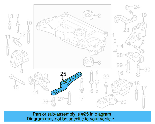 Rear Support 1K0-199-855-BJ - View 93