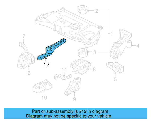 Rear Support 1K0-199-855-BJ - View 75