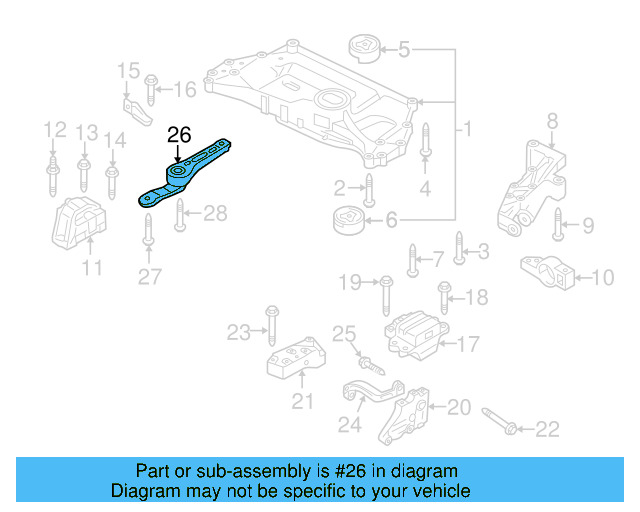 Rear Support 1K0-199-855-BJ - View 61