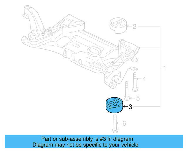 Engine Cradle Lower Insulator 1K0-199-867-Q - View 17