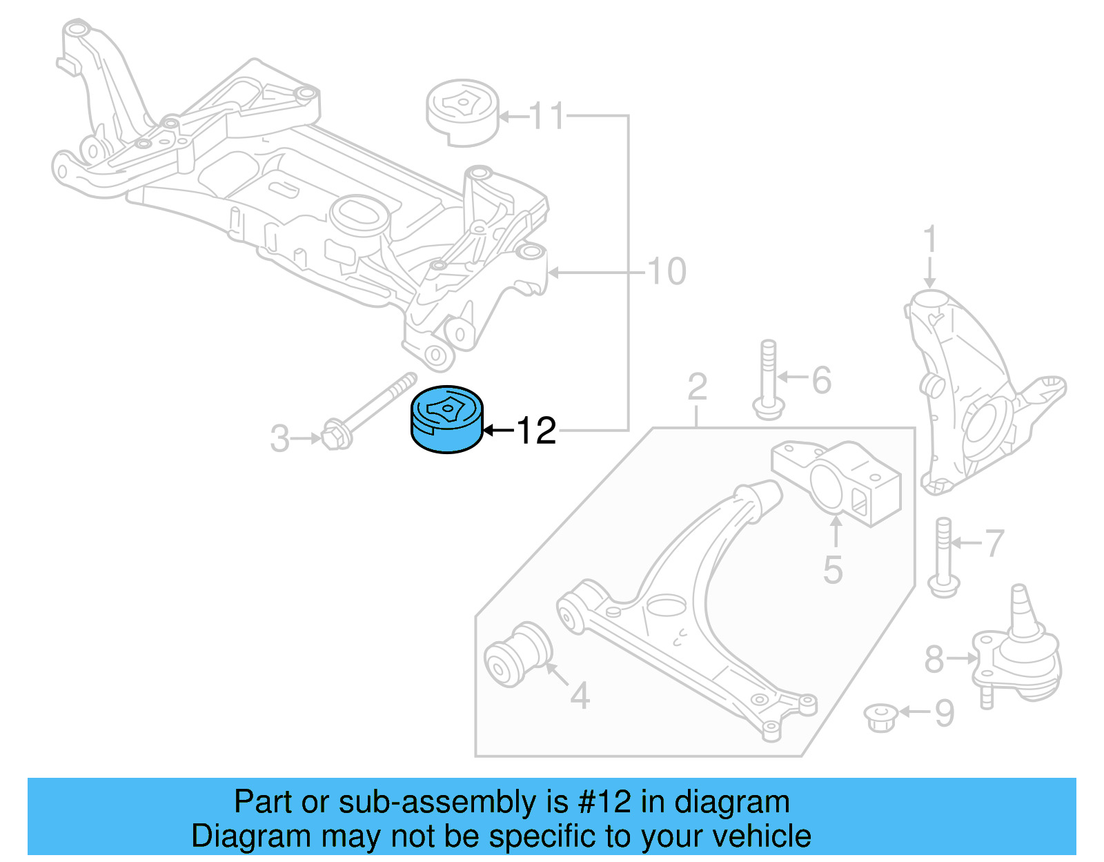 Engine Cradle Lower Insulator 1K0-199-867-T