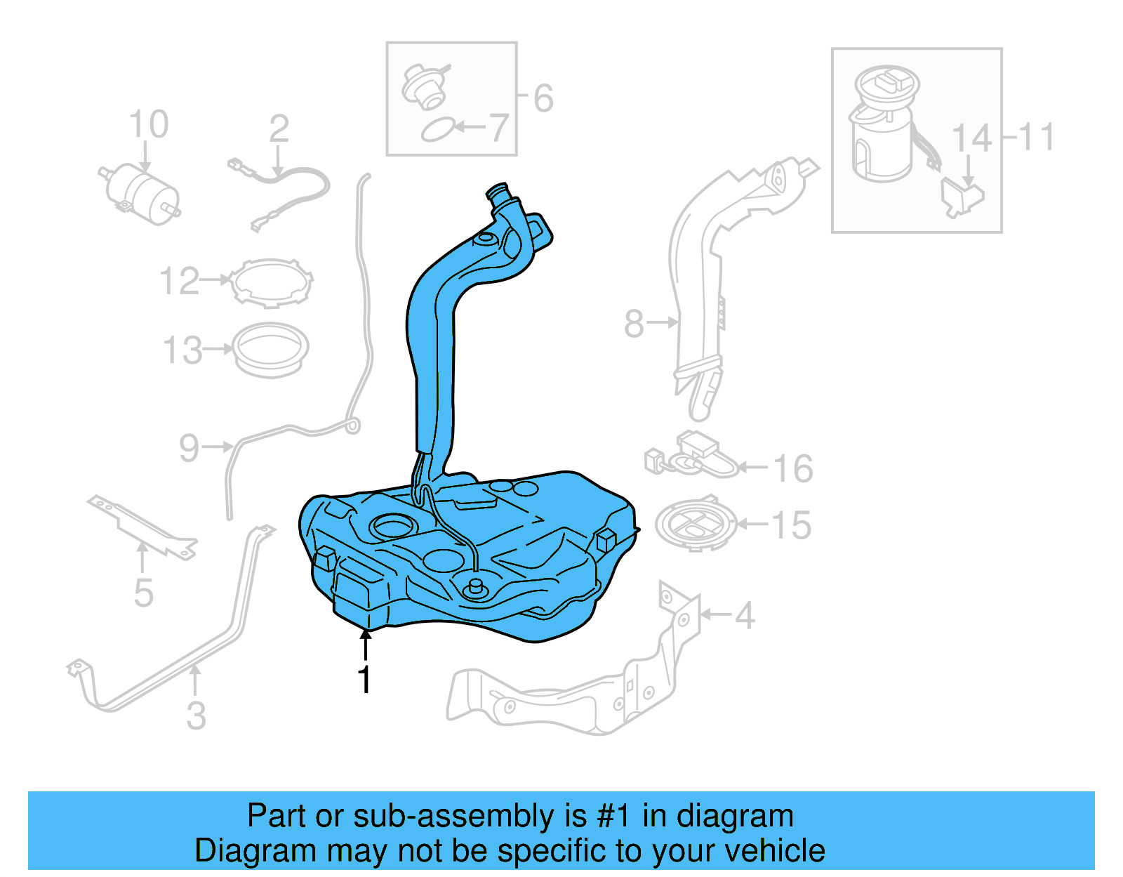 Fuel Tank 5C0-201-055-K - View 3