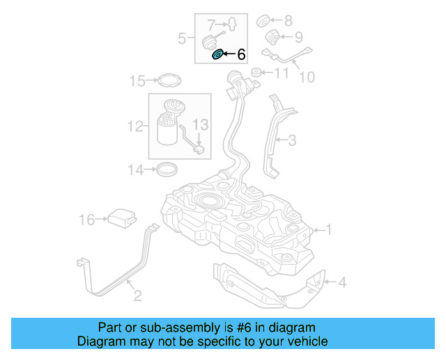 Fuel Cap Seal 1K0-201-557-A - View 85