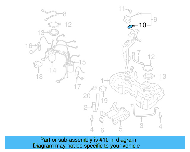 Fuel Cap Seal 1K0-201-557-A - View 76