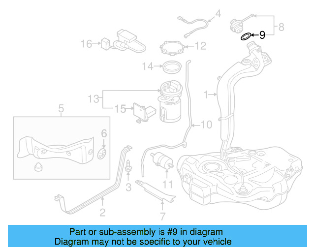 Fuel Cap Seal 1K0-201-557-A - View 36