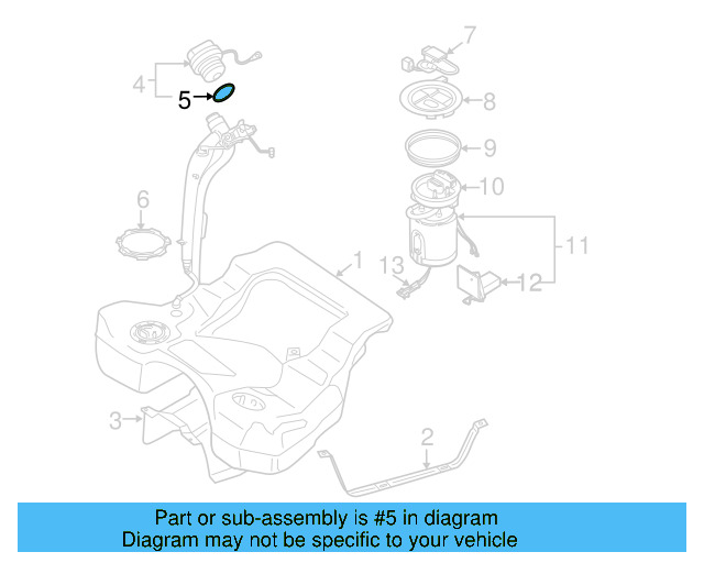 Fuel Cap Seal 1K0-201-557-A - View 89