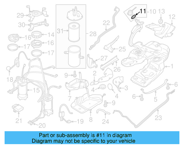 Fuel Cap Seal 1K0-201-557-A - View 74