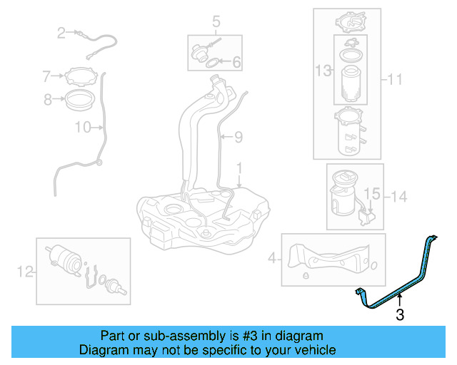 Tank Strap 1K0-201-656-C - View 3