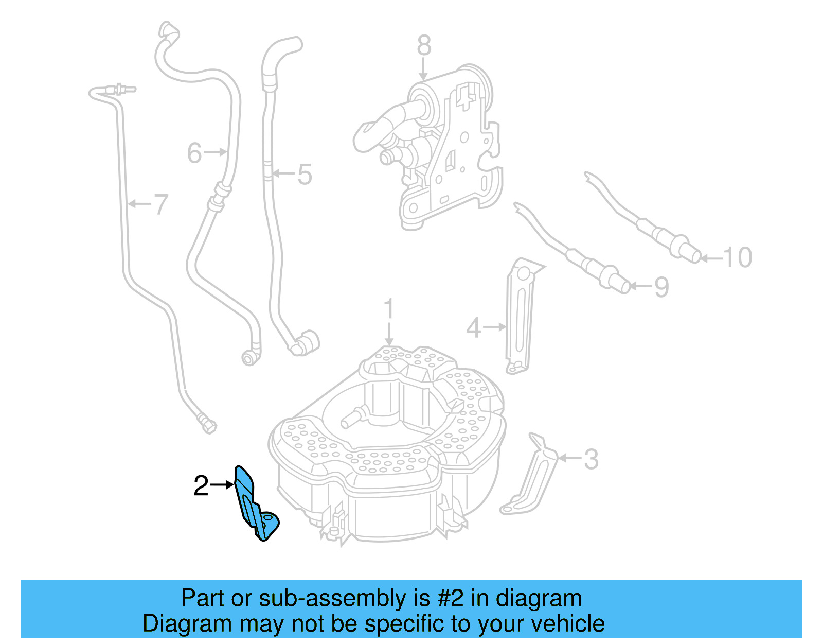 Vapor Canister Bracket 1K0-201-827-B - View 4