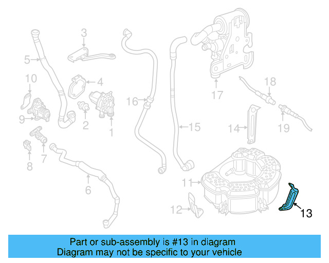 Vapor Canister Bracket 1K0-201-827-D - View 12