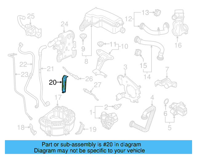 Vapor Canister Bracket 1K0-201-827-D - View 30