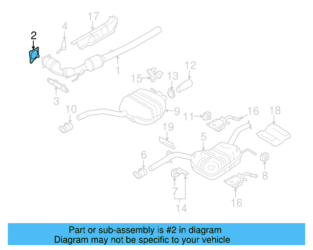 Converter & Pipe Gasket 1K0-253-115-AB - View 10