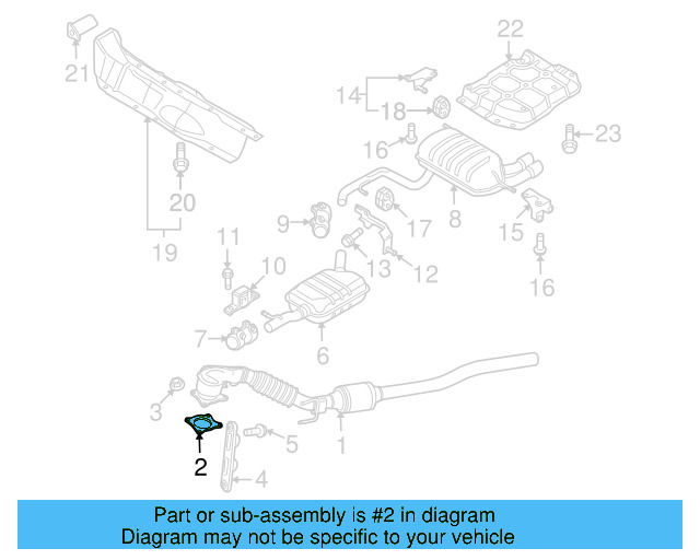 Converter & Pipe Gasket 1K0-253-115-AB - View 13