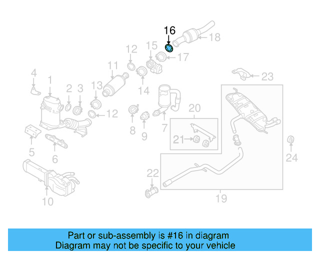 Converter & Pipe Gasket 1K0-253-115-AE - View 22