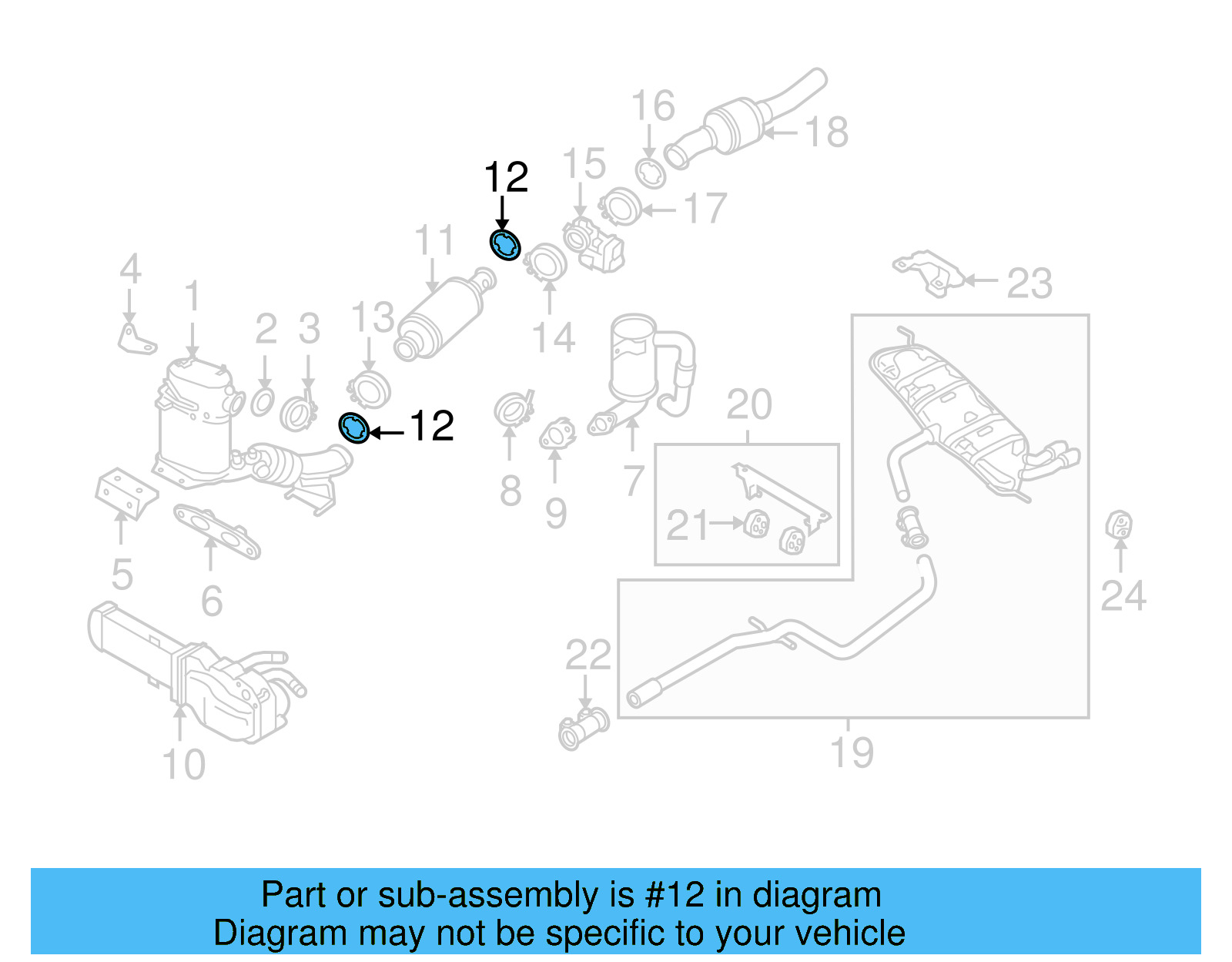 Converter & Pipe Gasket 1K0-253-115-AE - View 11