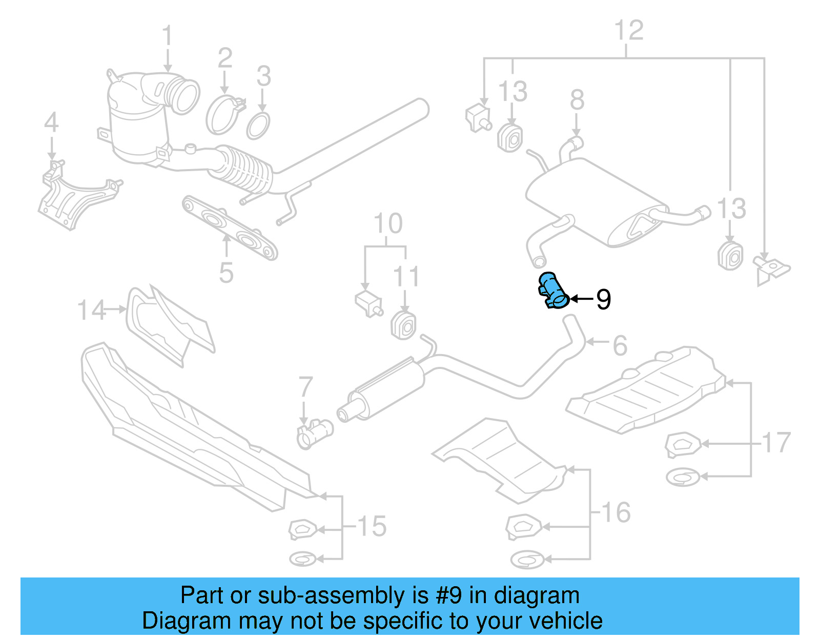Muffler & Pipe Clamp 1K0-253-141-AA - View 8