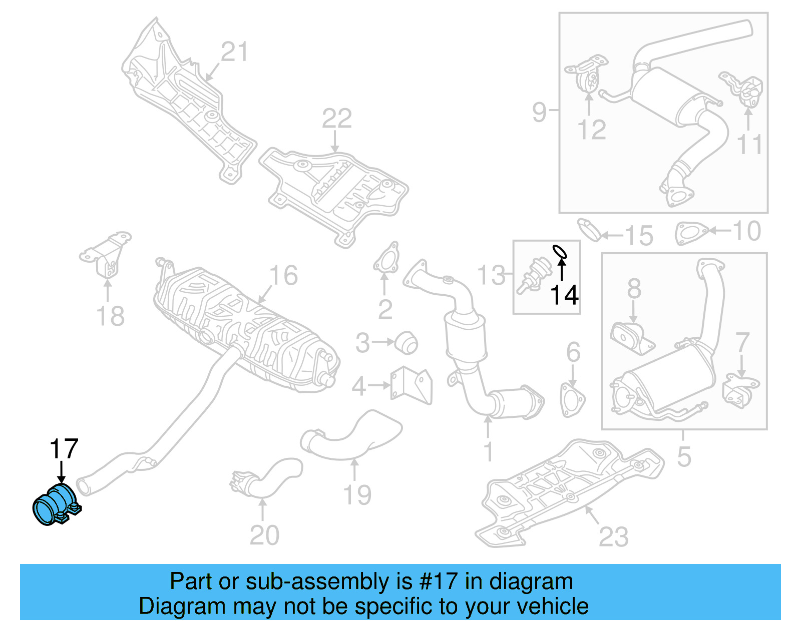 Resonator & Pipe Clamp 1K0-253-141-AF - View 21