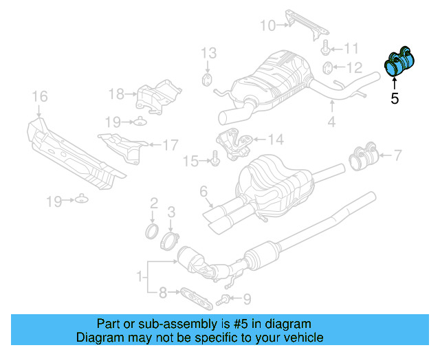 Muffler & Pipe Clamp 1K0-253-141-H - View 37