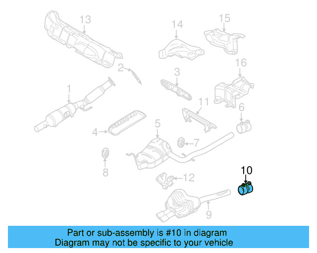 Muffler & Pipe Clamp 1K0-253-141-H - View 40