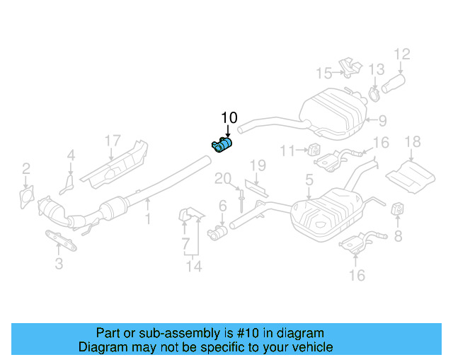 Muffler & Pipe Clamp 1K0-253-141-H - View 21