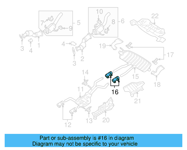 Muffler & Pipe Clamp 1K0-253-141-M - View 24