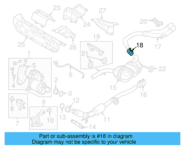 Rear Muffler Clamp 1K0-253-141-S - View 63