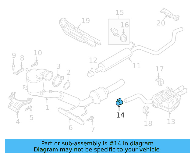 Rear Muffler Clamp 1K0-253-141-S - View 31