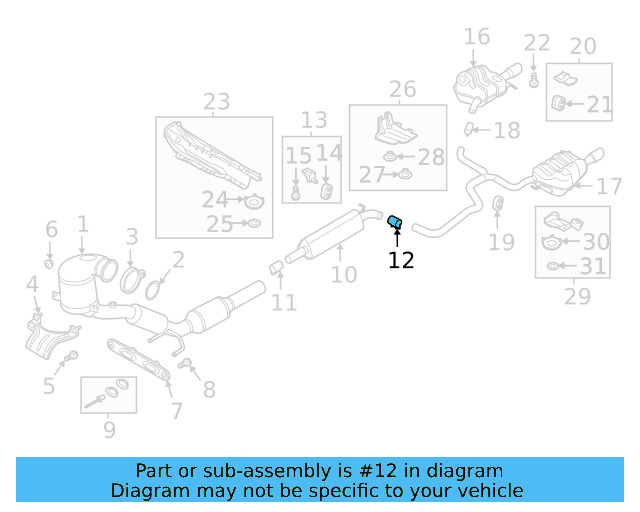 Muffler & Pipe Clamp 1K0-253-141-T - View 20