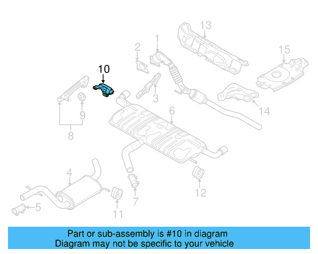 Exhaust System Hanger Bracket 1K0-253-144-BE - View 8