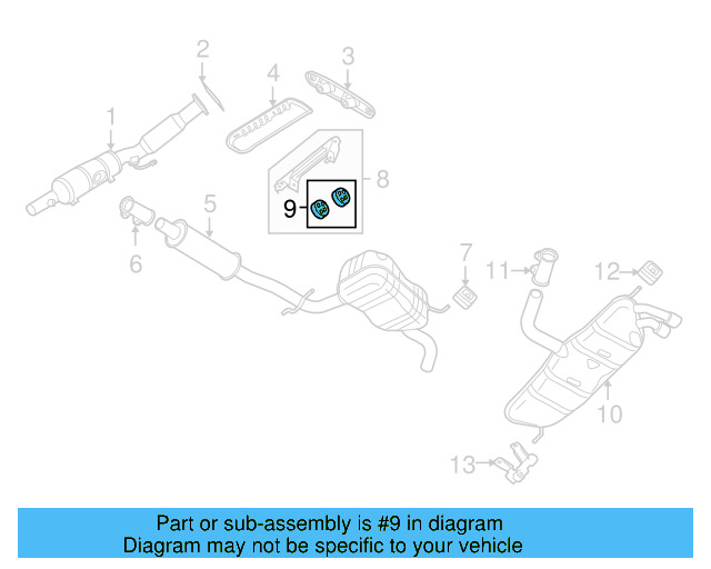 Muffler & Pipe Retainer Ring 1K0-253-147-D - View 7