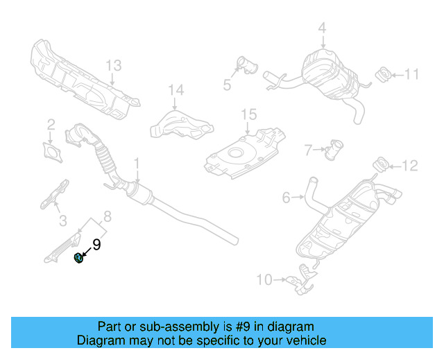Muffler & Pipe Retainer Ring 1K0-253-147-D - View 8