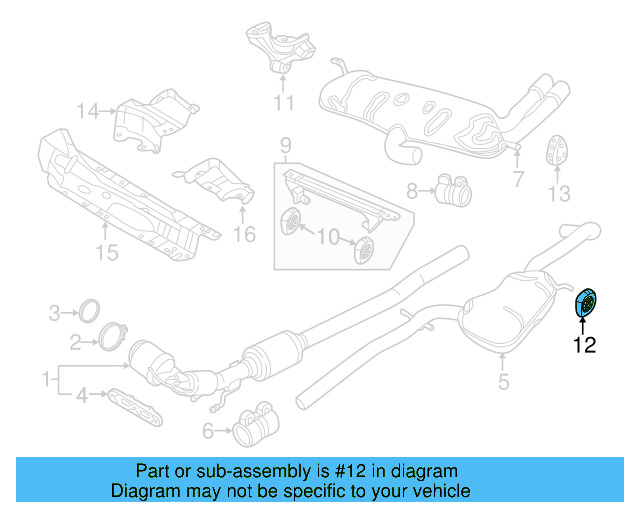 Muffler & Pipe Retainer Ring 1K0-253-147-D - View 51