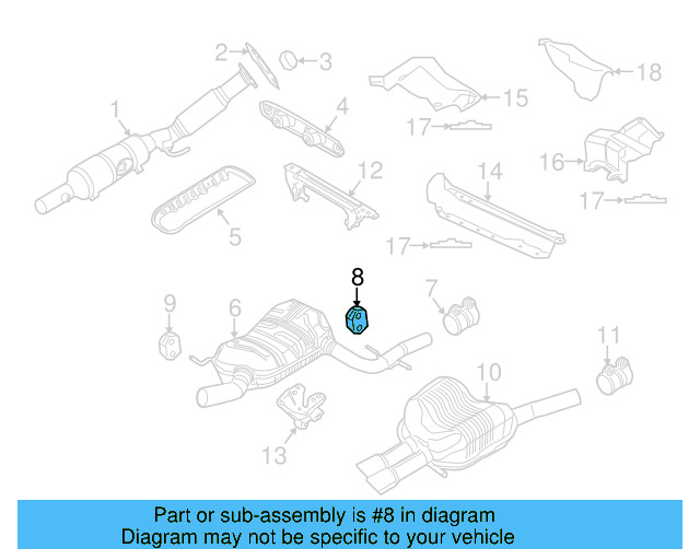 Muffler & Pipe Retainer Ring 1K0-253-147-D - View 27