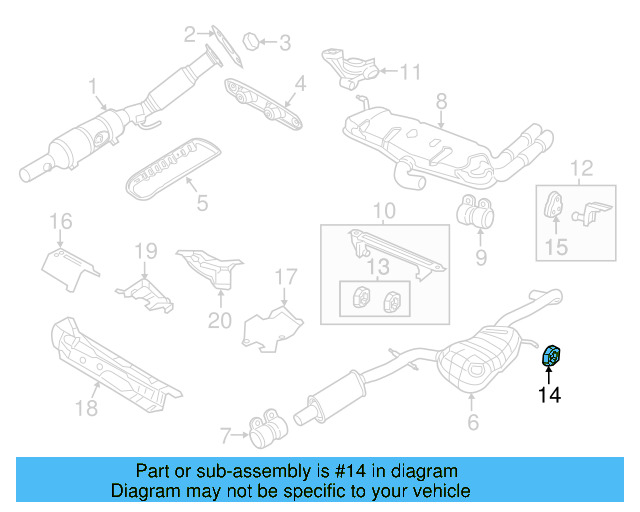 Muffler & Pipe Retainer Ring 1K0-253-147-D - View 17