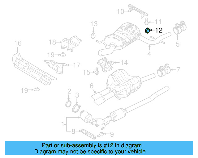 Muffler & Pipe Retainer Ring 1K0-253-147-D - View 3