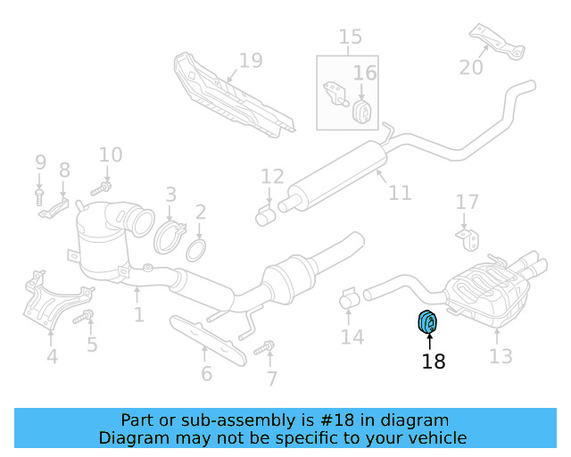 Muffler & Pipe Retainer Ring 1K0-253-147-E - View 44