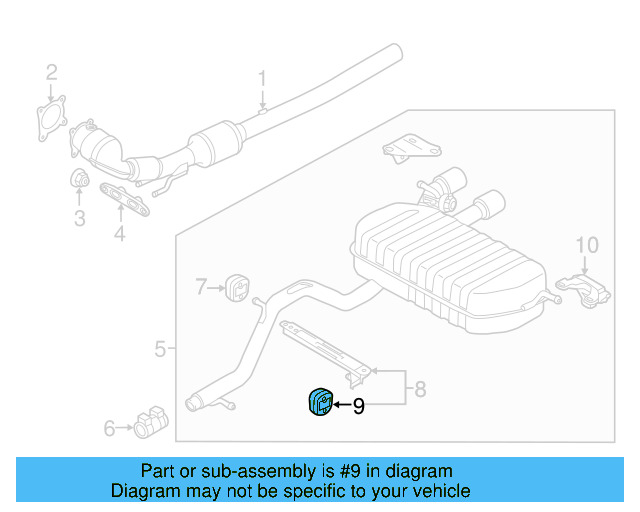 Muffler & Pipe Retainer Ring 1K0-253-147 - View 4