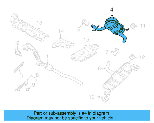 Muffler 1K0-253-209-AQ - View 3