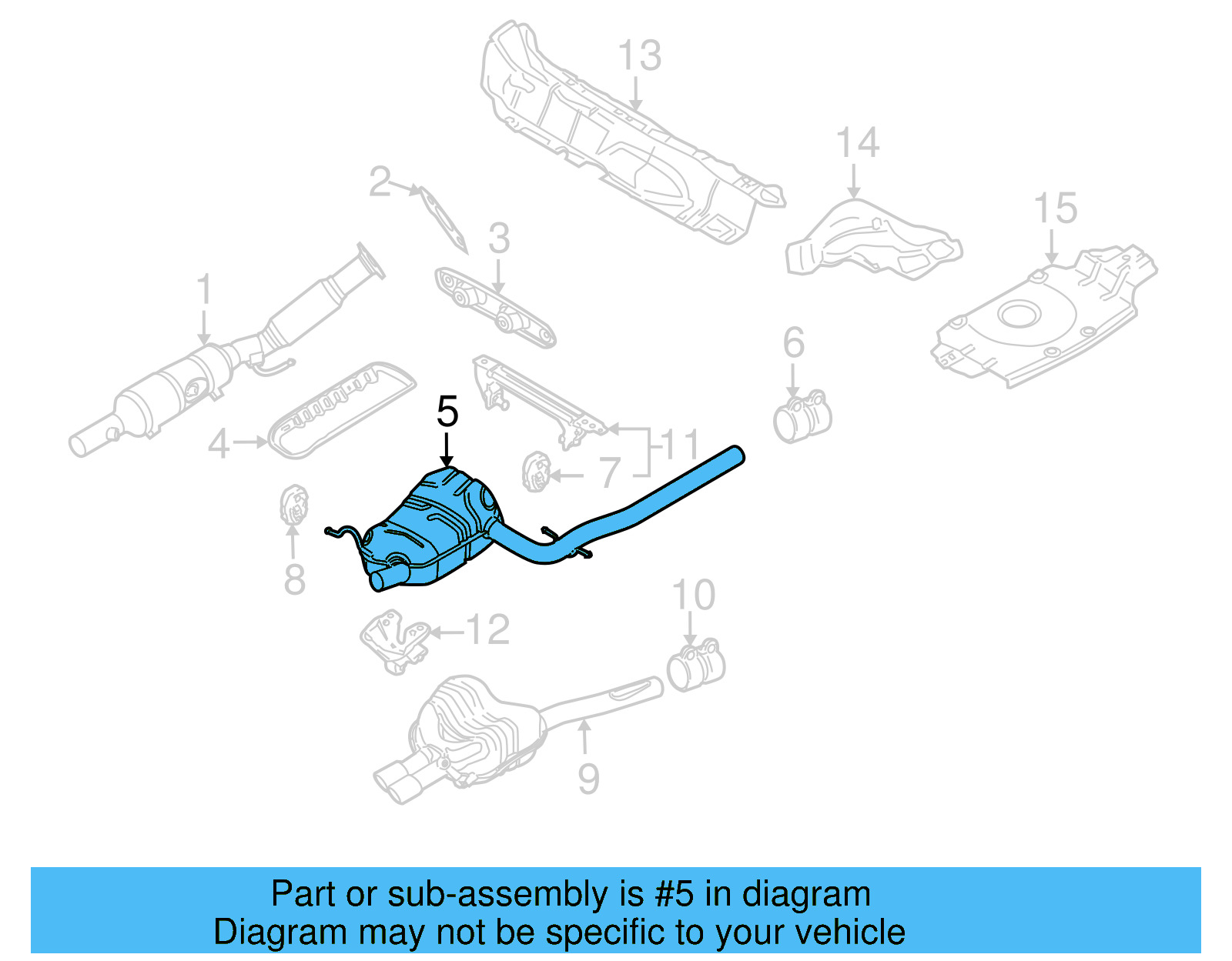 Muffler & Pipe 1K0-253-209-BK - View 7